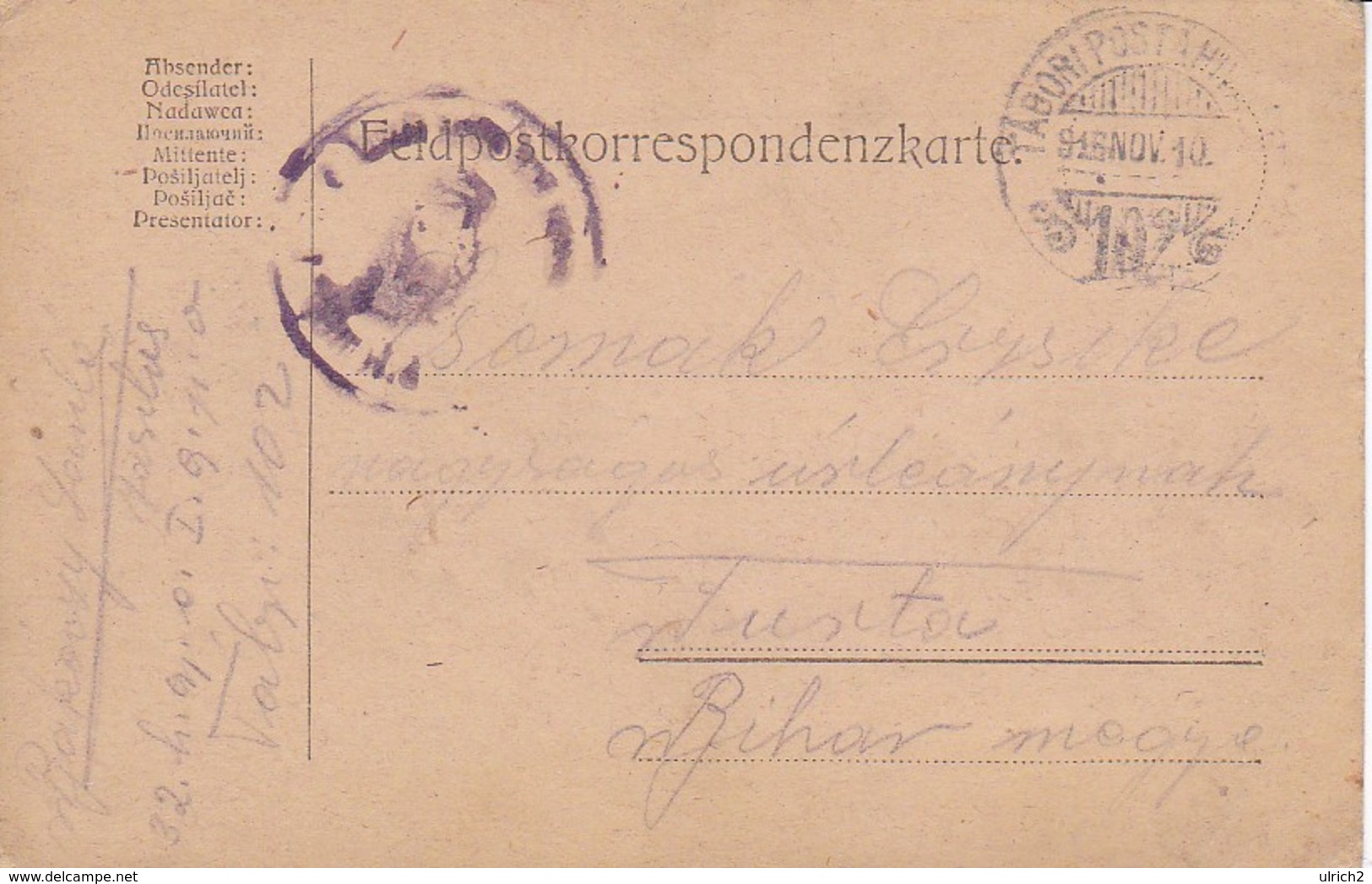 Feldpostkorrespondenzkarte - Ungar. Armee - 1916 (34573) - Briefe U. Dokumente