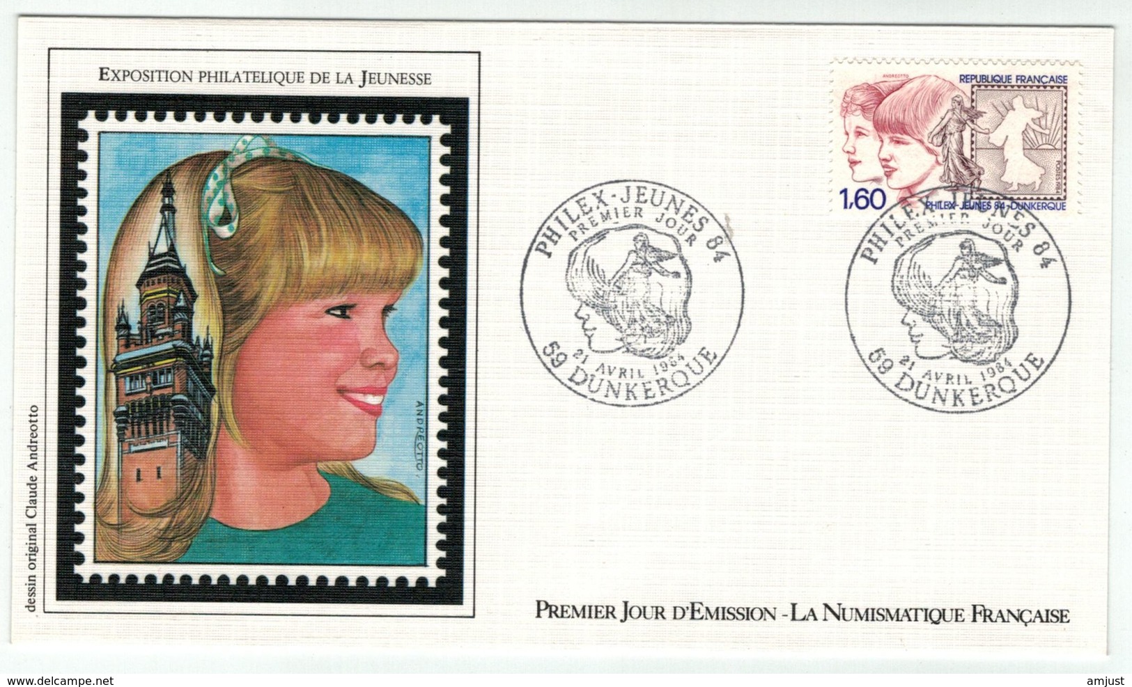 France // FDC // 1980-1989 // 1984 //  FDC Du 21.04.1984 Exposition Philatélique De La Jeunesse - 1980-1989