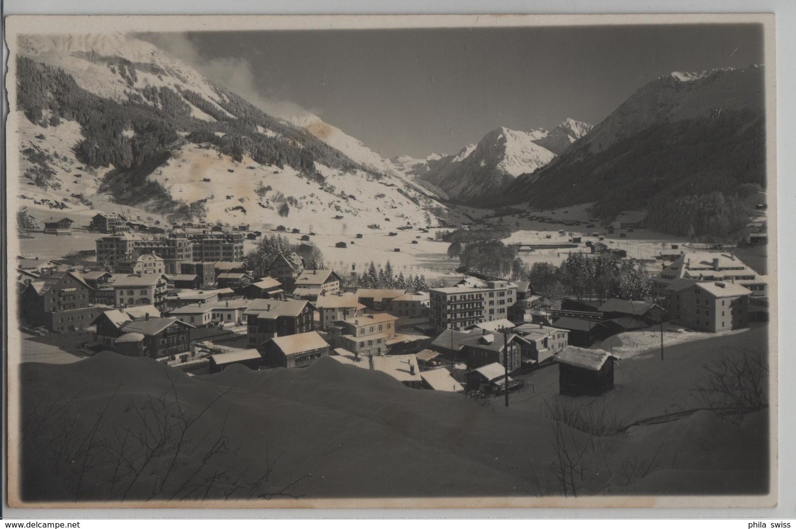 Klosters Mit Silvrettagruppe Im Winter En Hiver - Photo: Berni No. 135 - Klosters