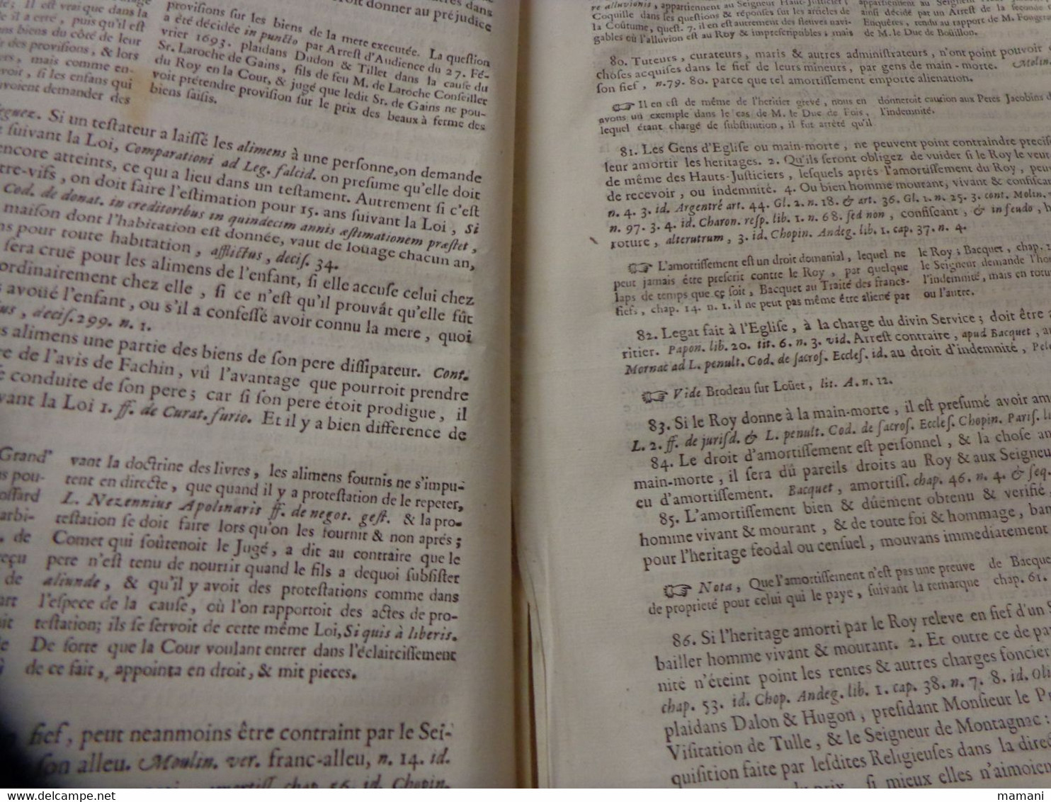 3 eme decisions sommaires du palais lapeyrere par lettre alphabetique illustree de notes -examine par dudon 1705