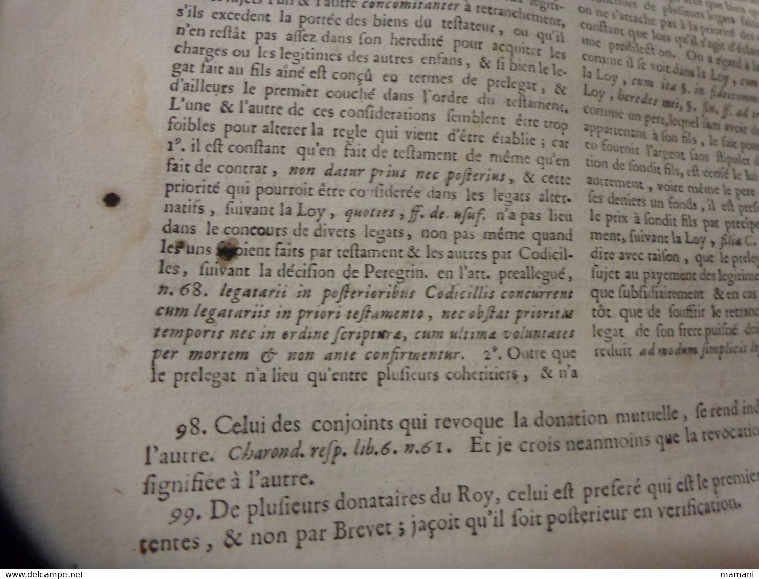 3 eme decisions sommaires du palais lapeyrere par lettre alphabetique illustree de notes -examine par dudon 1705