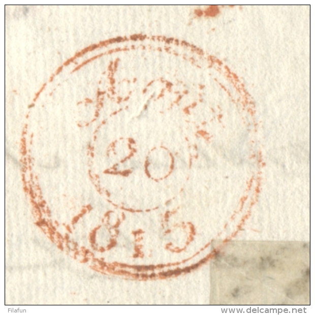 Nederland - 1815 - Langstempel LEUWAARDEN Op Complete Vouwbrief Naar Paris / France - ...-1852 Precursori