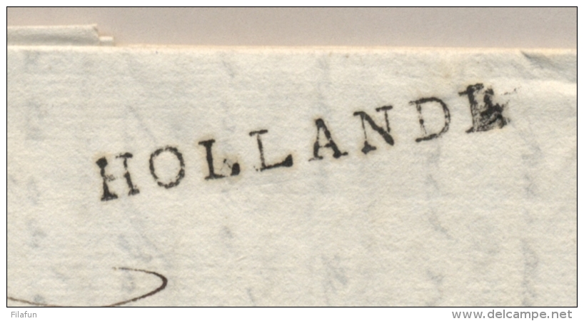 Nederland - 1805 - HOLLANDE Stempel Op Complete Vouwbrief Van Amsterdam Naar Lille - ...-1852 Voorlopers