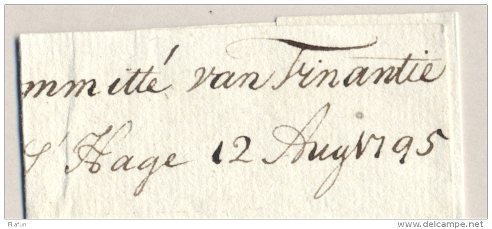 Nederland - 1795 - 3-Stuiver Stempel Op Gedateerde Omslag Van Den Haag Naar Amsterdam - ...-1852 Voorlopers