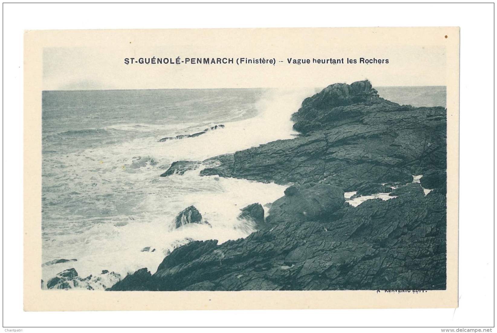 St Guénolé Penmarch - Vague Heurtant Les Rochers - 114 - Autres & Non Classés