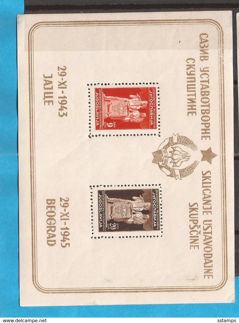 1945 Bf- 3 I OBEN KYRILLISCHE  JUGOSLAVIJA JUGOSLAWIEN  MNH - Nuovi