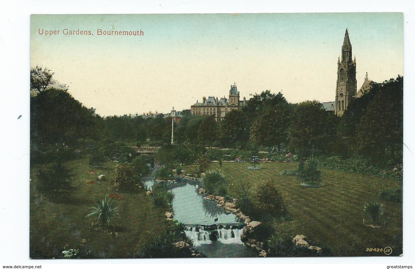 DORSET POSTCARD 1930S Upper Gardens  Bournemouth  Unused J.welch - Bournemouth (from 1972)