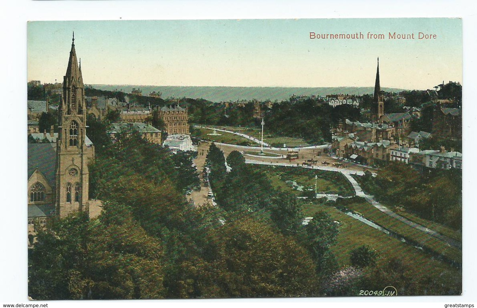 DORSET POSTCARD 1930S Bournemouth From Mount Dore - Bournemouth (desde 1972)