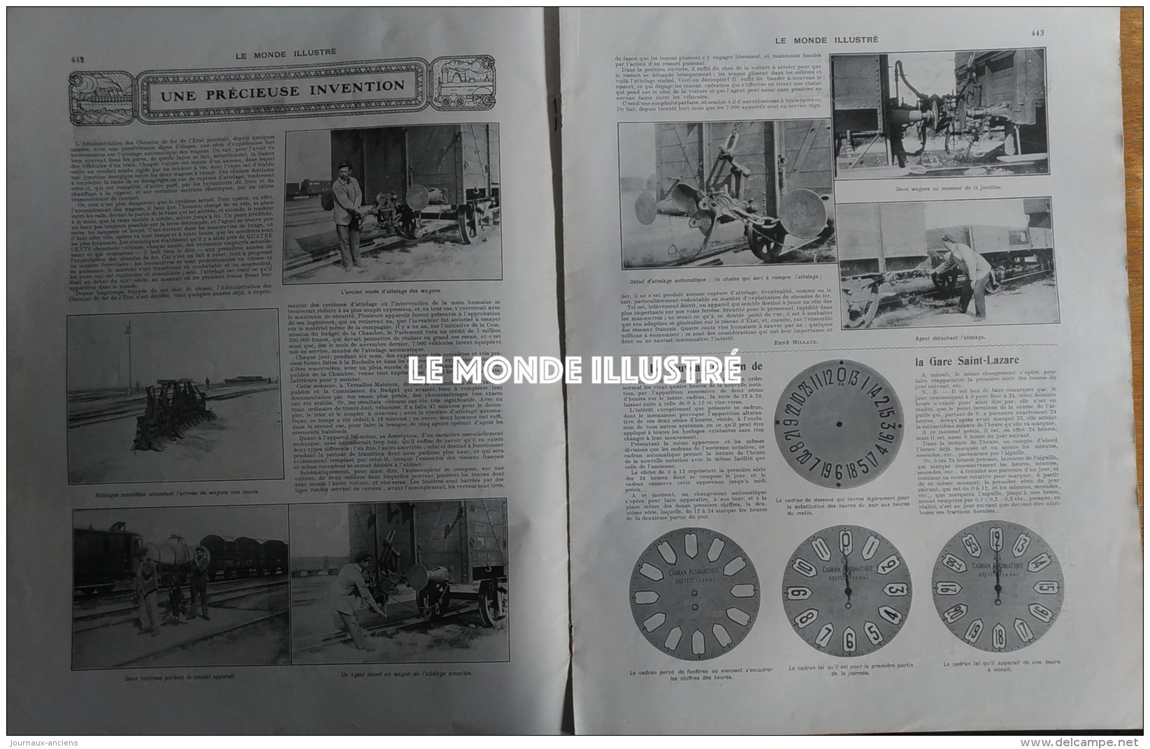 1913 INVENTION CHEMINS DE FER - BAYONNE - HYDROPLANE - L' ILE DE MARKEN - GRAND PRIX MOTOCYCLETTES