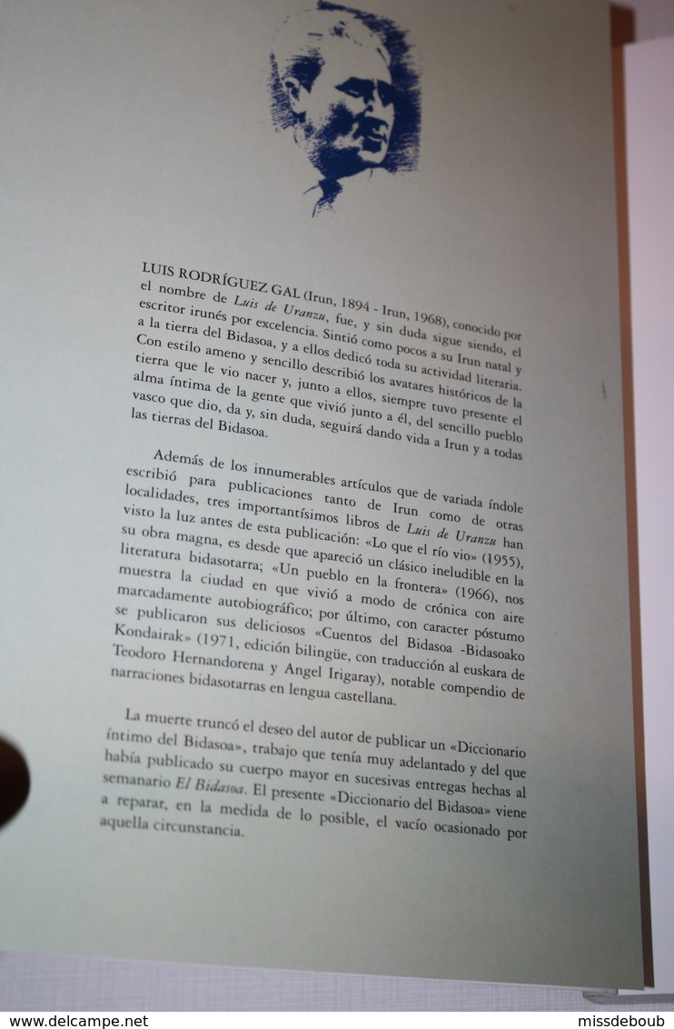 DICCIONARIO DEL BIDASOA LUIS DE URANZU 1994 - Pays Basque - Cultural