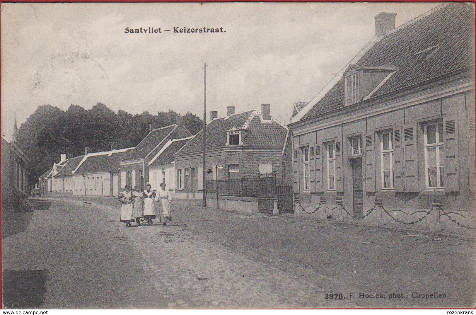 Zandvliet Santvliet Keizerstraat Hoelen Cappellen 3970 (ZELDZAAM) Polder Poldergemeente 1911 (In Zeer Goede Staat) - Stabroek