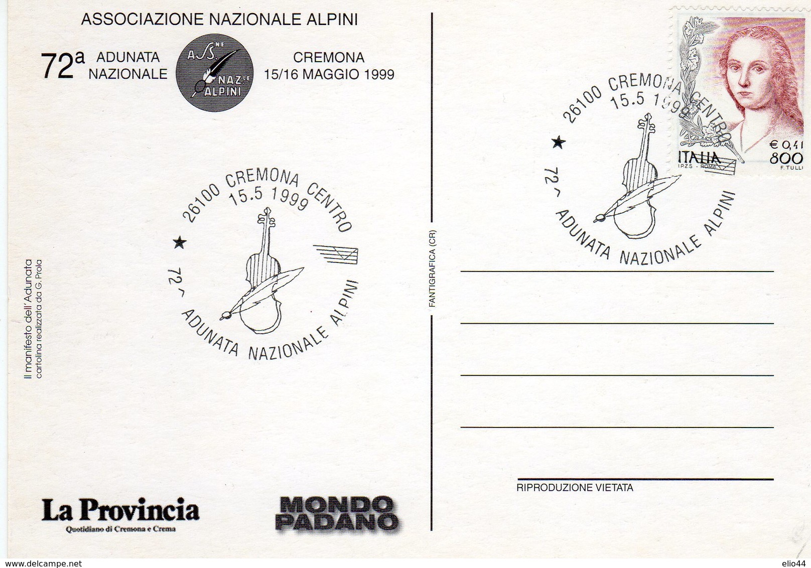 Cremona 1999 - 72° Adunata Nazionale Alpini - - Patriottiche