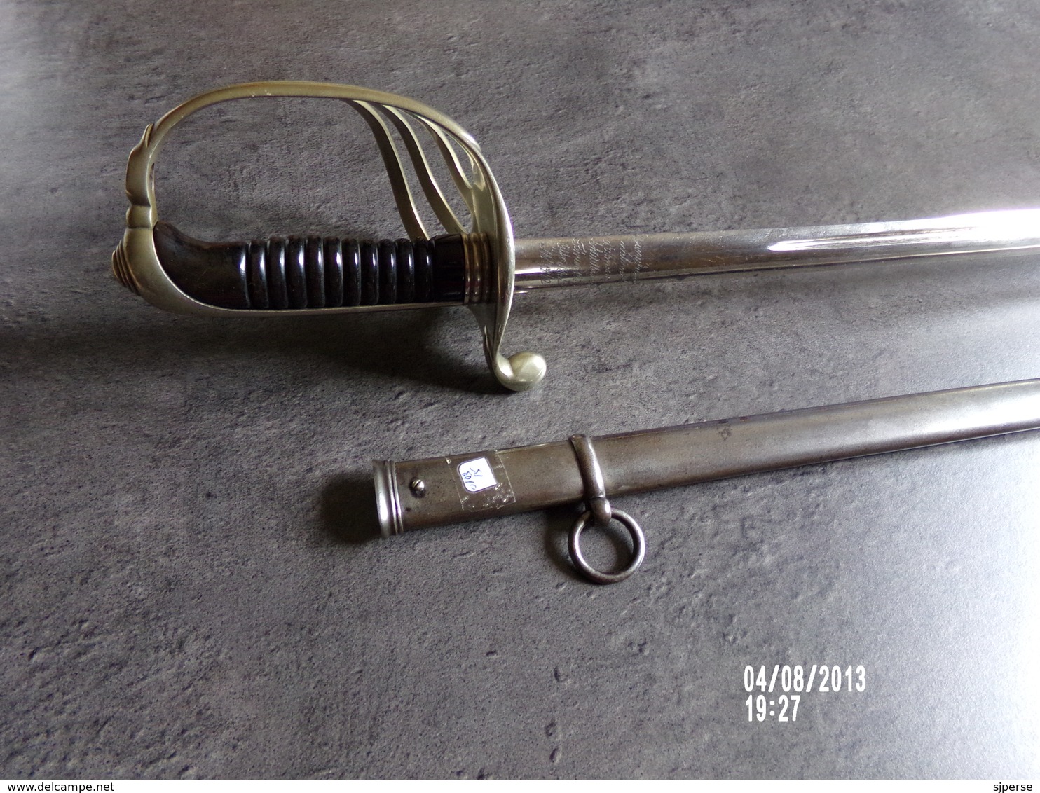 Sabre D'officier D'infanterie Modèle 1882 Lame Gravée Manufacture Nationale D'Armes De Châtellerault - Armes Blanches