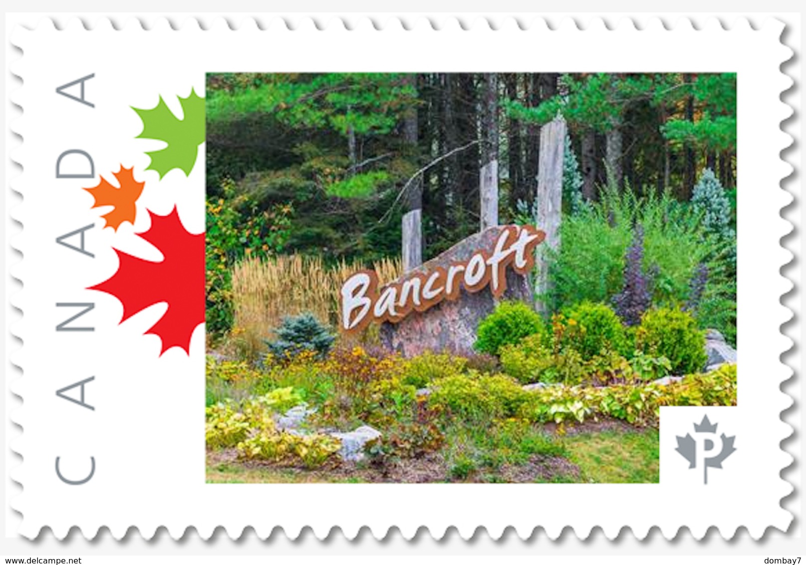 BANCROFT- Town Limit Sign Photo/Personalized Postage Stamp MNH Canada 2018 [p18-05sn5] - Photography