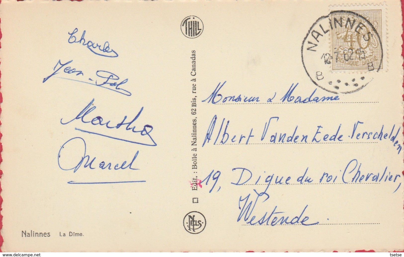 Nalinnes- La Dîme - 1962 ( Voir Verso ) - Ham-sur-Heure-Nalinnes