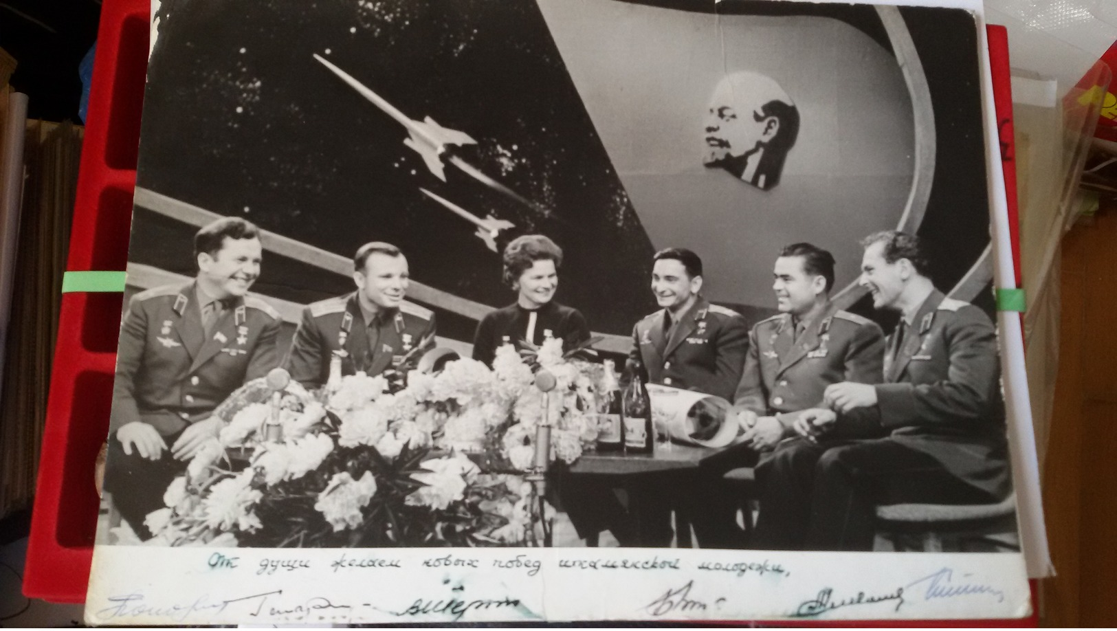 EXTREMELY RARE! May 1967 YURI A. GAGARIN - PHOTOGRAPH SIGNED WITH CO-SIGNERS - Autres & Non Classés