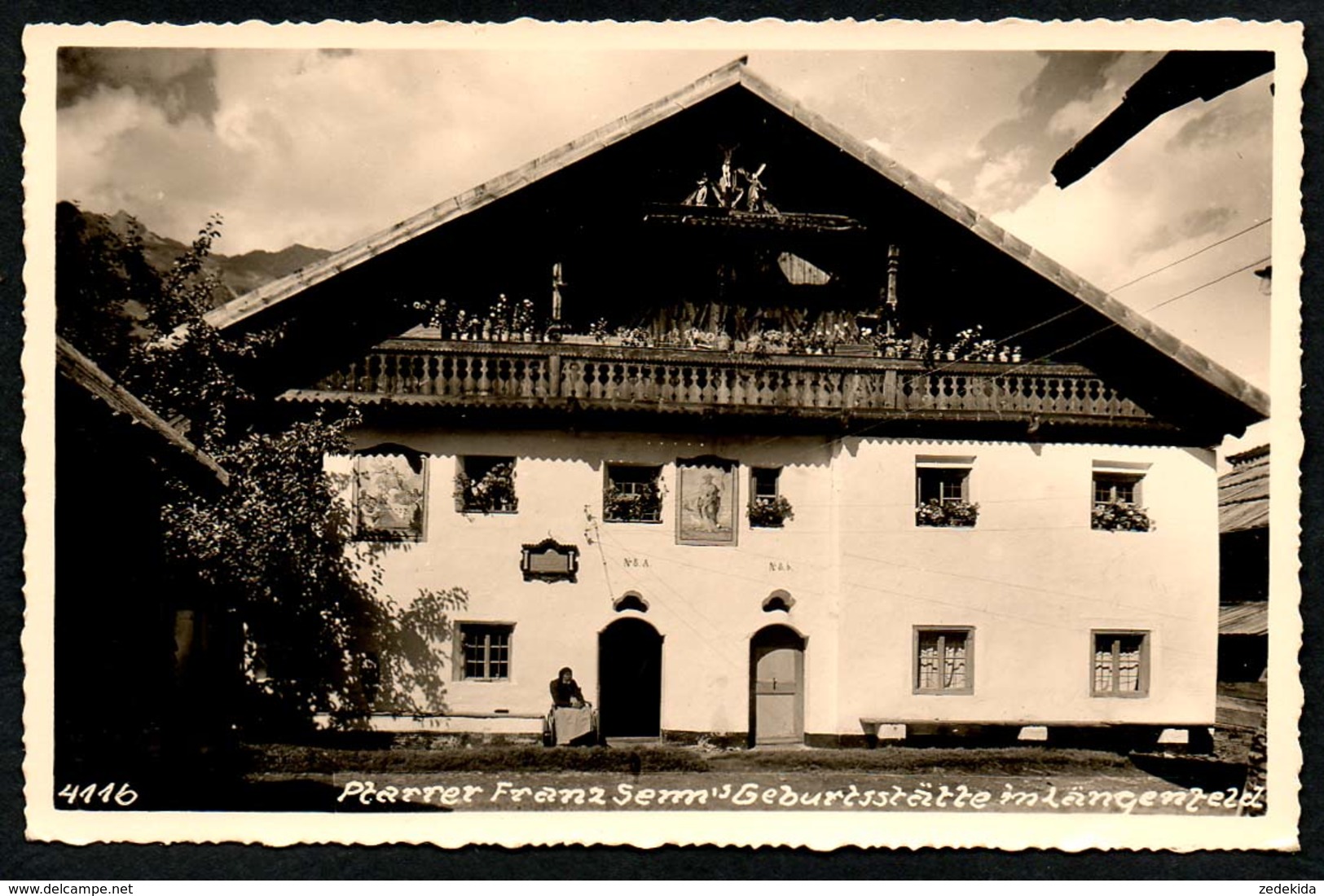 6303 - Längenfeld - Pfarrer Franz Sem - Geburtshaus - Much Heiss - Alpiner Kunstverlag - Längenfeld