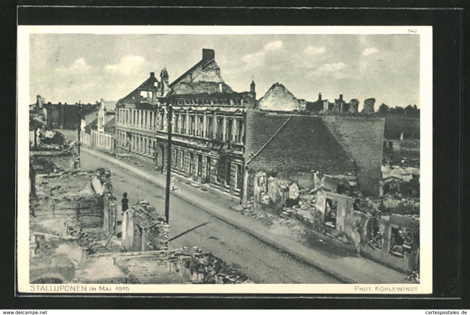 CPA Stallupönen, Maisons En Ruineszeile Im Mai 1915 - Ostpreussen