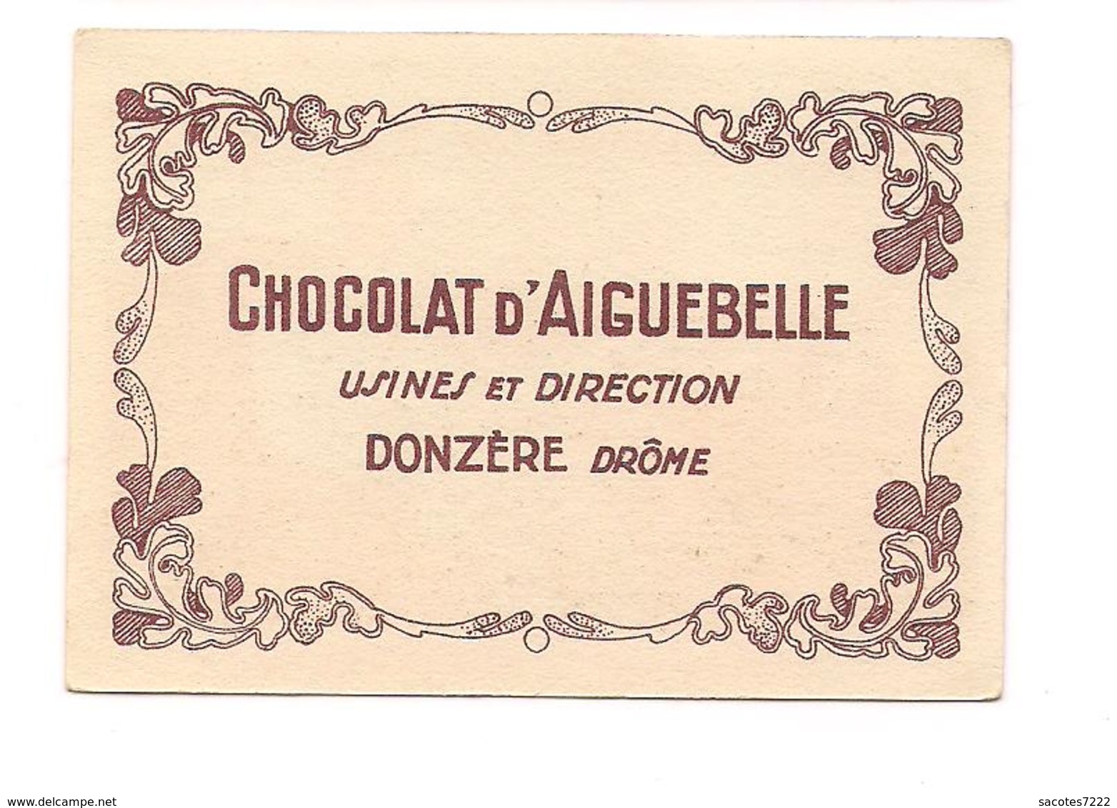 CHROMO Chocolat  AIGUEBELLE  T.S.F. Un Amateur De TSF à Ses Ecouteurs - - Aiguebelle