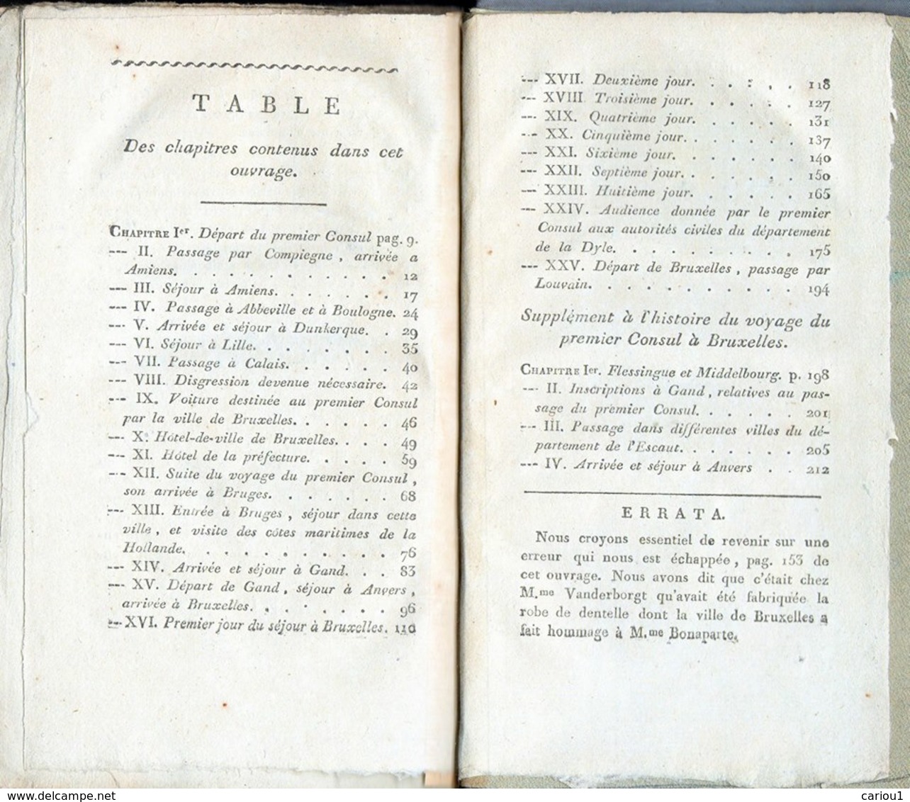 C1 Belgique NAPOLEON Voyage Du PREMIER CONSUL A BRUXELLES An XI 1803 Relie - Belgique