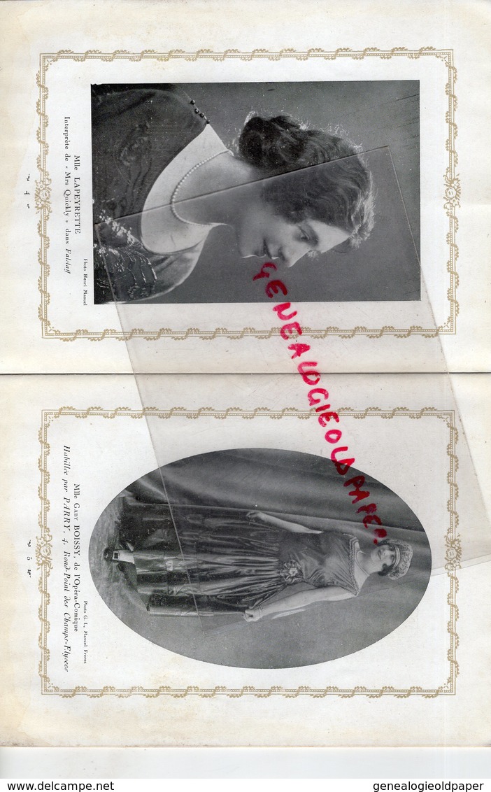 75- PARIS- PROGRAMME ACADEMIE NATIONALE MUSIQUE DANSE-OPERA- 1922-LA VALKYRIE-WAGNER-CHEVILLARD-DEMOUGEOT-BOURDON-LAVAL - Programmes