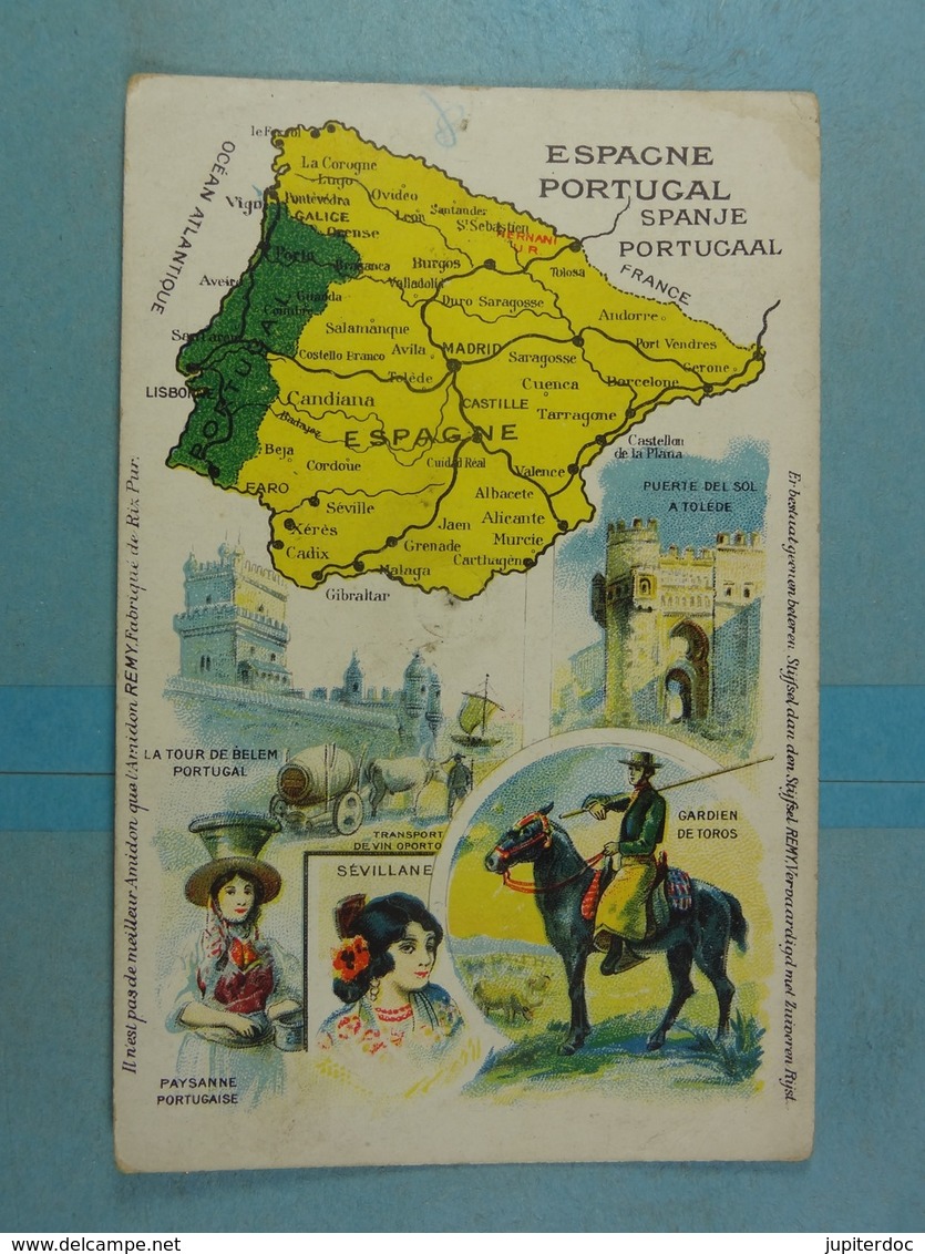 Amidon Remy Espagne Portugal - Cartes Géographiques