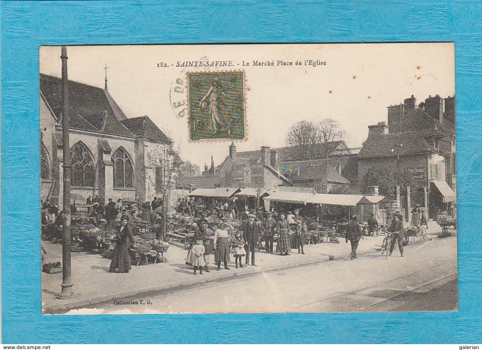 Sainte-Savine, 1917. - Le Marché Place De L'Église. - Autres & Non Classés