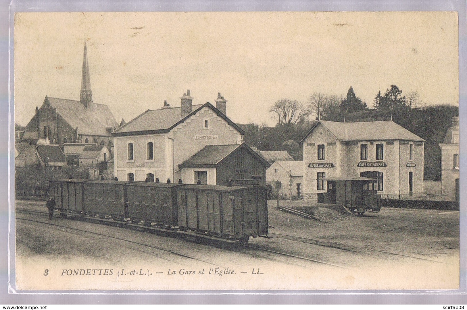 FONDETTES . La Gare Et L'Eglise . - Fondettes