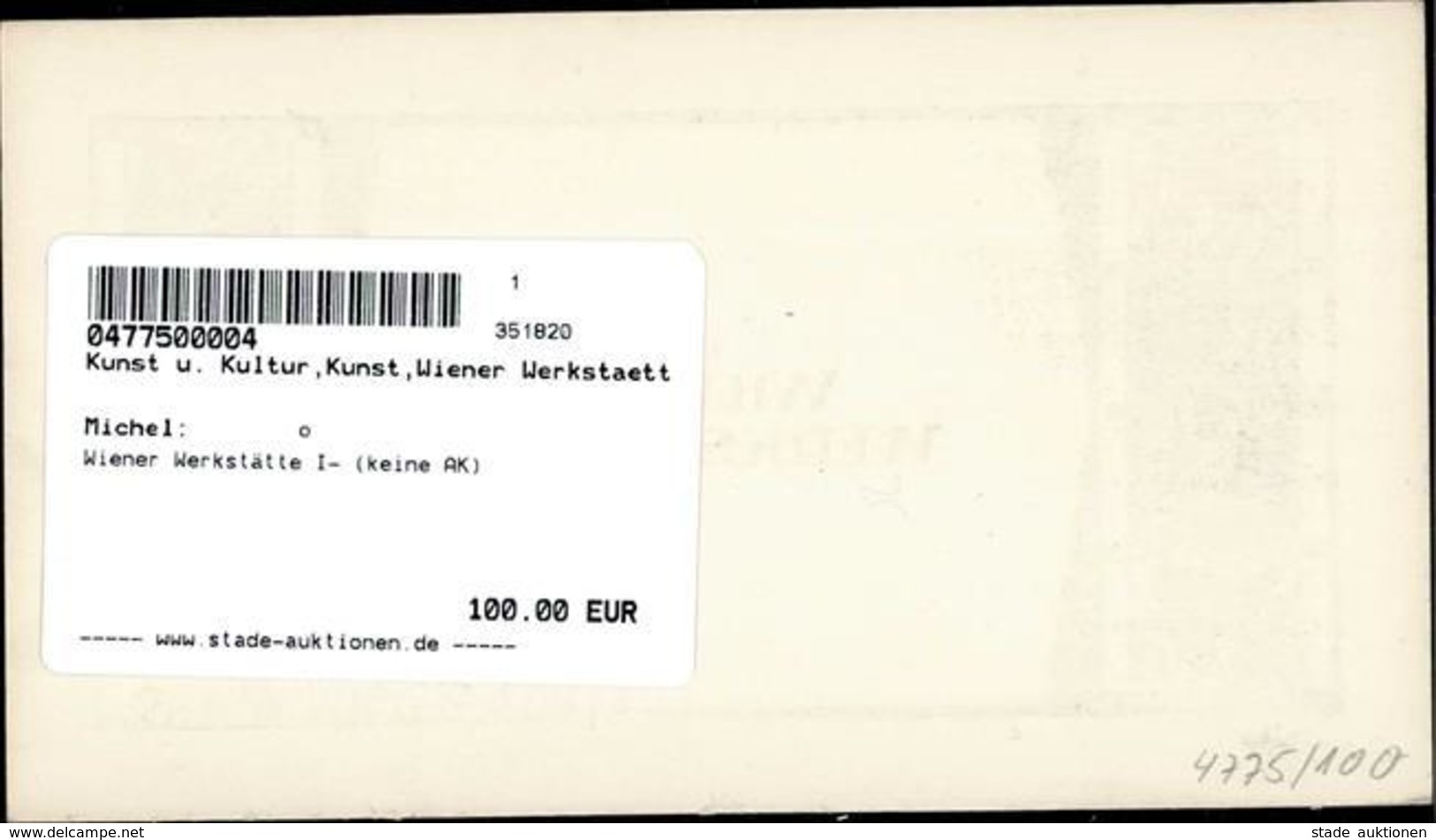 Wiener Werkstätte Andruck I- (keine AK) - Unclassified