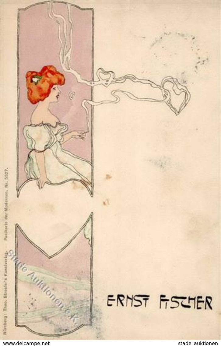 Kirchner, R. Coeur Dame Künstlerkarte I-II (fleckig) - Kirchner, Raphael
