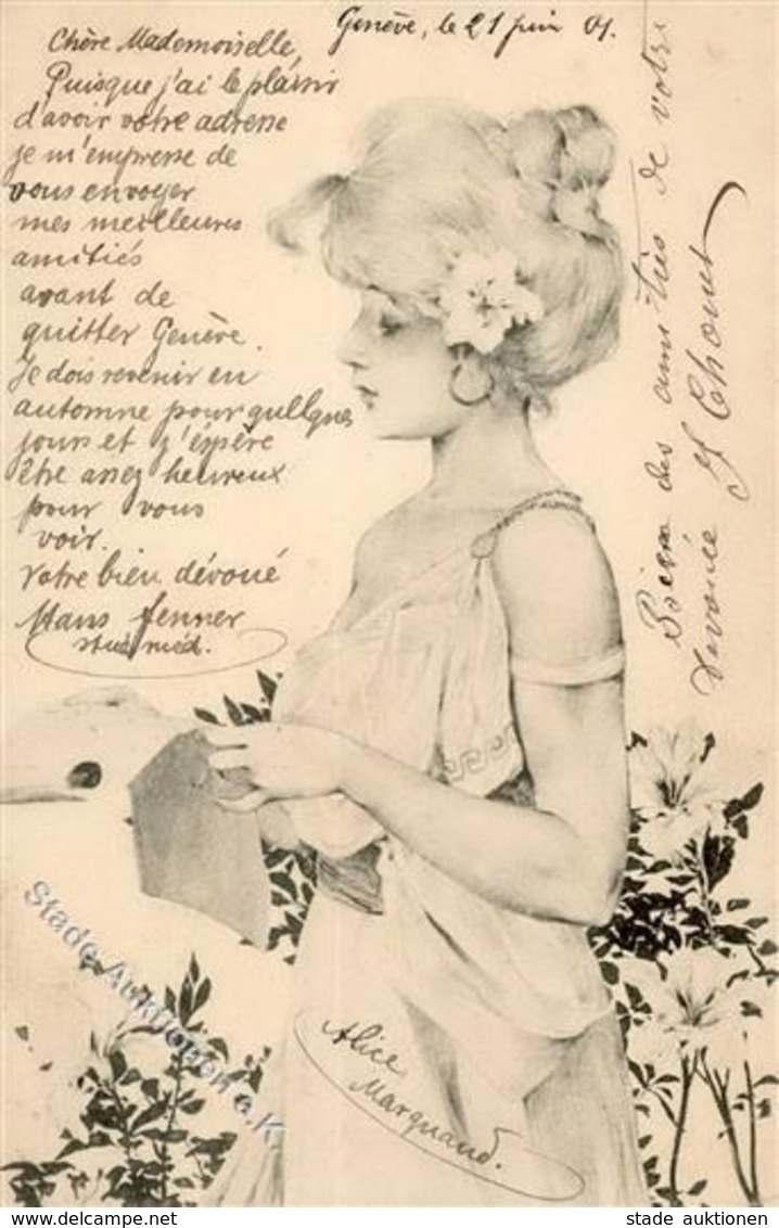 Kirchner, R. Frau Jugendstil Künstlerkarte 1901 I-II (Eckbug) Art Nouveau - Kirchner, Raphael