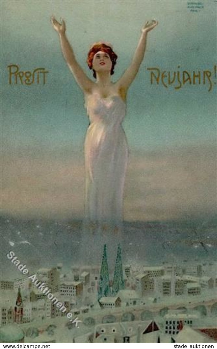 Kirchner, R. Frau Neujahr Künstlerkarte 1911 I-II Bonne Annee - Kirchner, Raphael