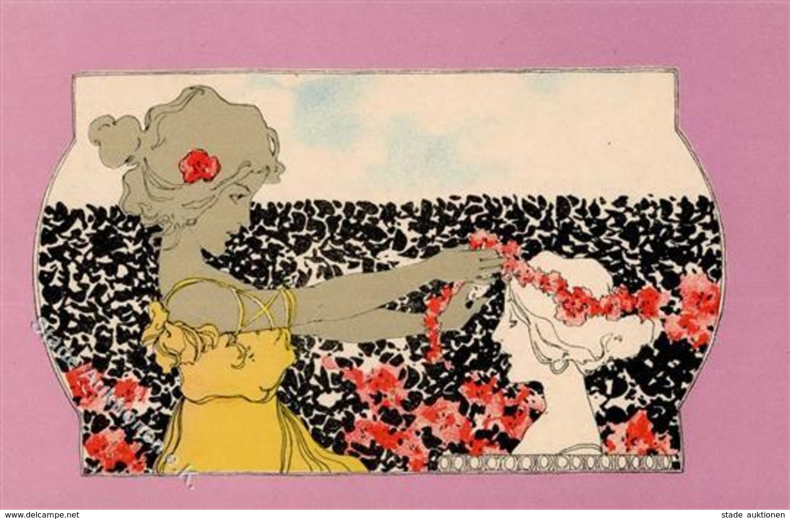 Kirchner, R. Frauen Jugendstil  Künstlerkarte I-II Art Nouveau Femmes - Kirchner, Raphael