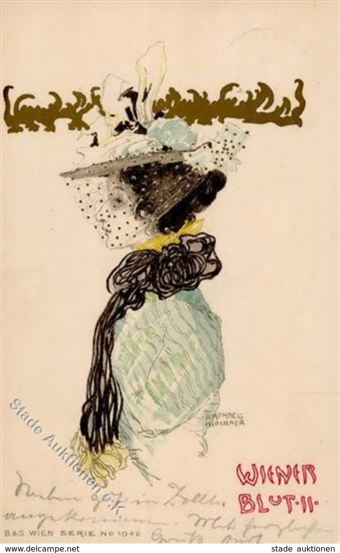 Kirchner, R. Wiener Blut II. Künstlerkarte 1900 I-II - Kirchner, Raphael