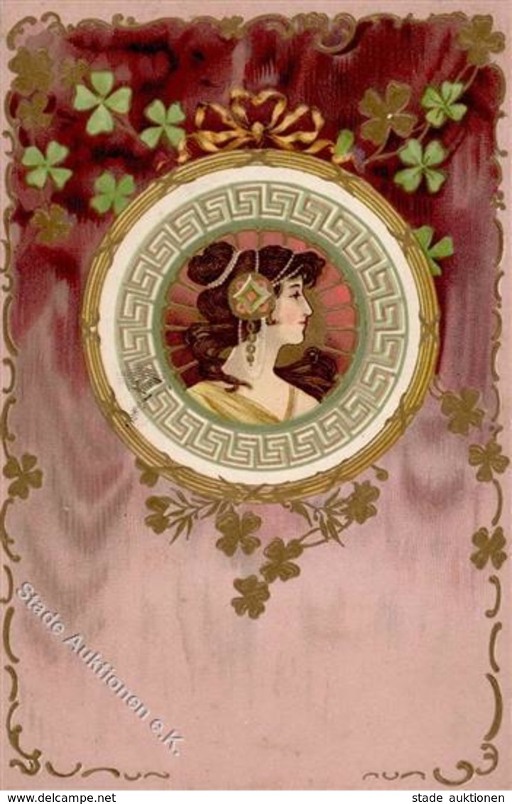 Jugendstil Frau  Prägedruck 1902 I-II Art Nouveau - Ohne Zuordnung