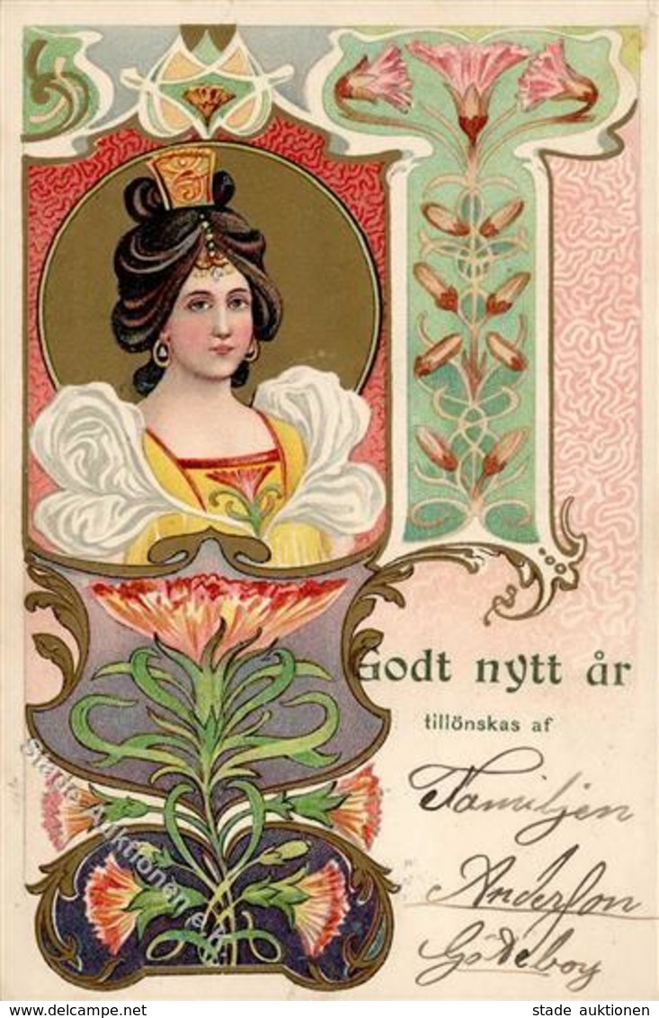 Jugendstil Frau Künstlerkarte 1900 I-II Art Nouveau - Unclassified