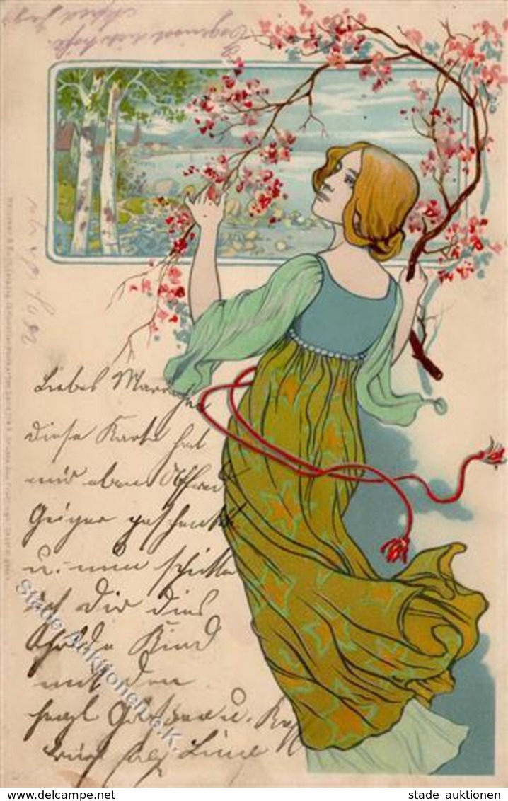 Jugendstil Frau Meissner U. Buch  Künstlerkarte 1905 I-II Art Nouveau - Non Classés