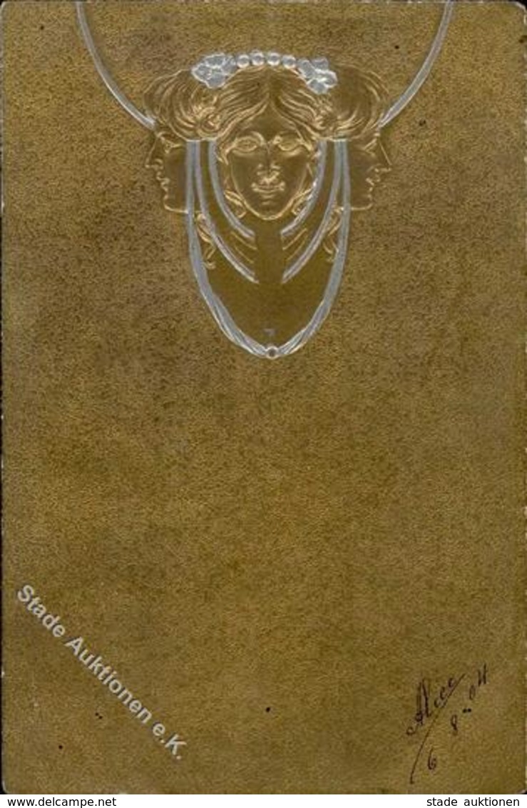 Jugendstil Frauen  Prägedruck 1904 I-II Art Nouveau Femmes - Unclassified