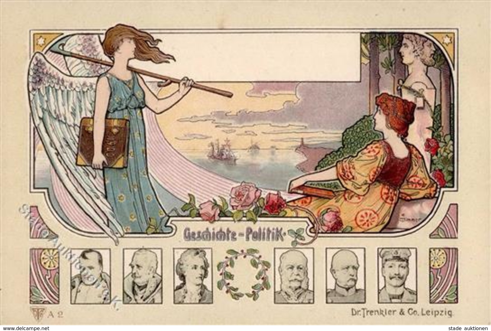 Jugendstil Frauen Politiker Sign. Wimmer, A.  Künstlerkarte I-II Art Nouveau Femmes - Non Classés