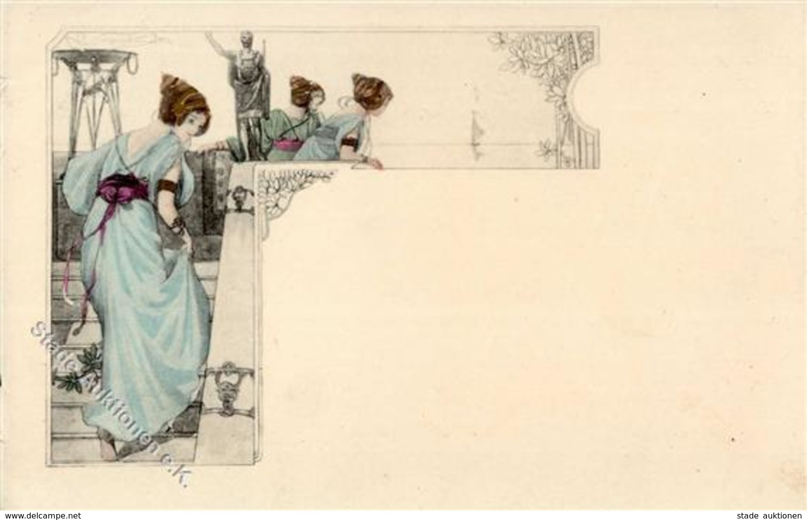 Jugendstil Pallas Athene Künstlerkarte I-II Art Nouveau - Ohne Zuordnung