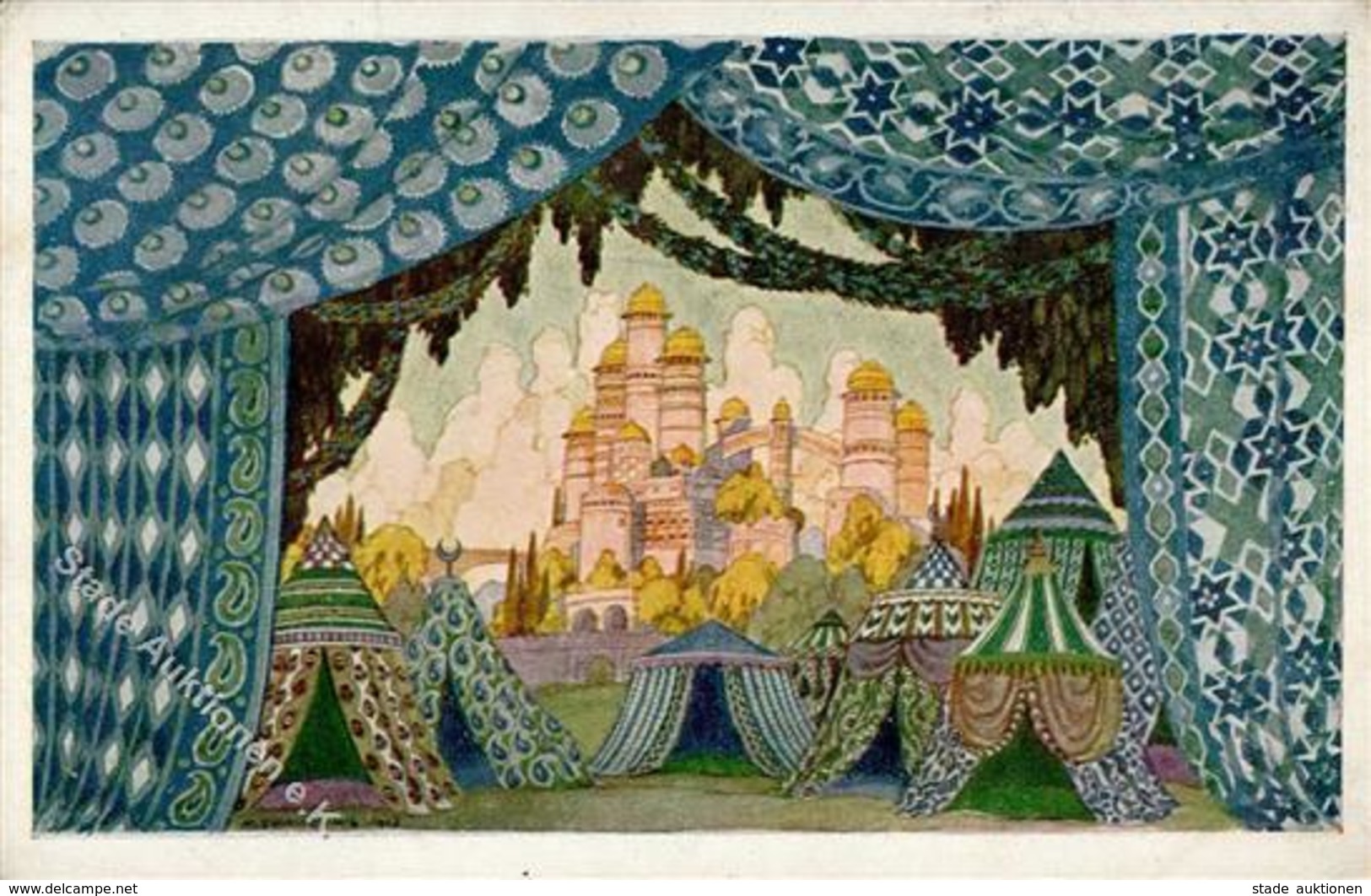 Bilibin, I. Schloss Naine Künstlerkarte I-II - Non Classés