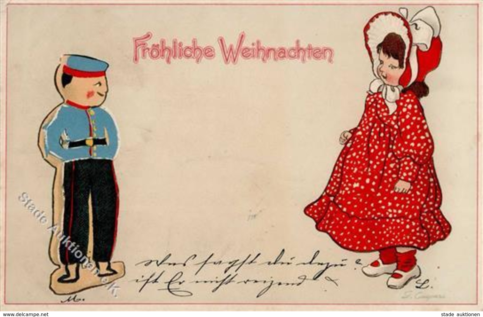 Caspari Kinder Weihnachten Künstlerkarte 1903 I-II Noel - Non Classés