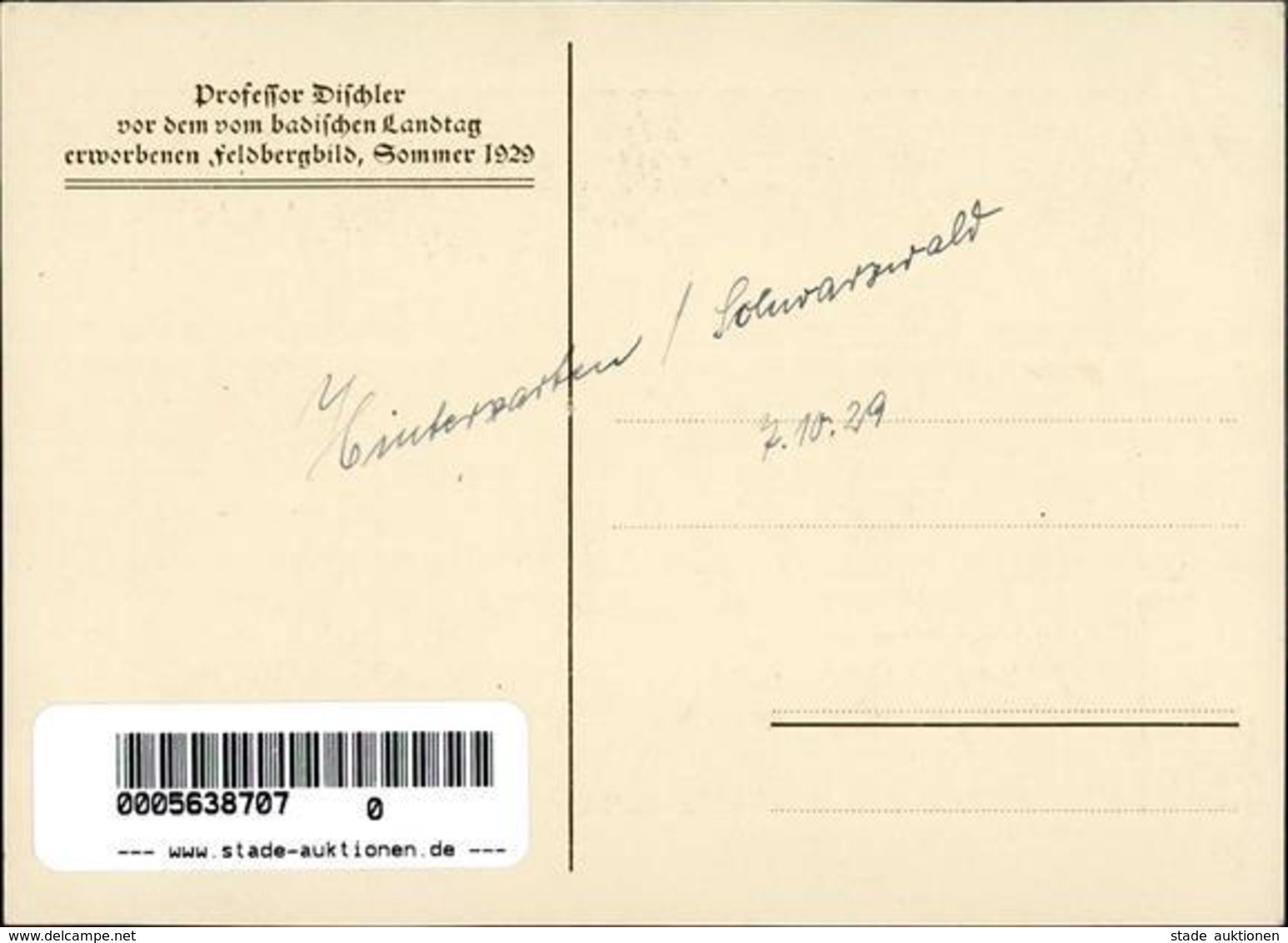 Dischler Prof. Feldbergbild I-II - Unclassified