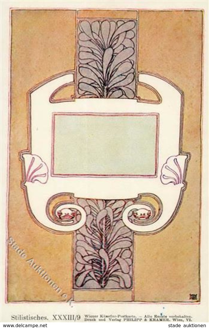 Hoffmann, Josef Jugendstil Philipp U. Kramer Künstler-Karte I-II Art Nouveau - Non Classés