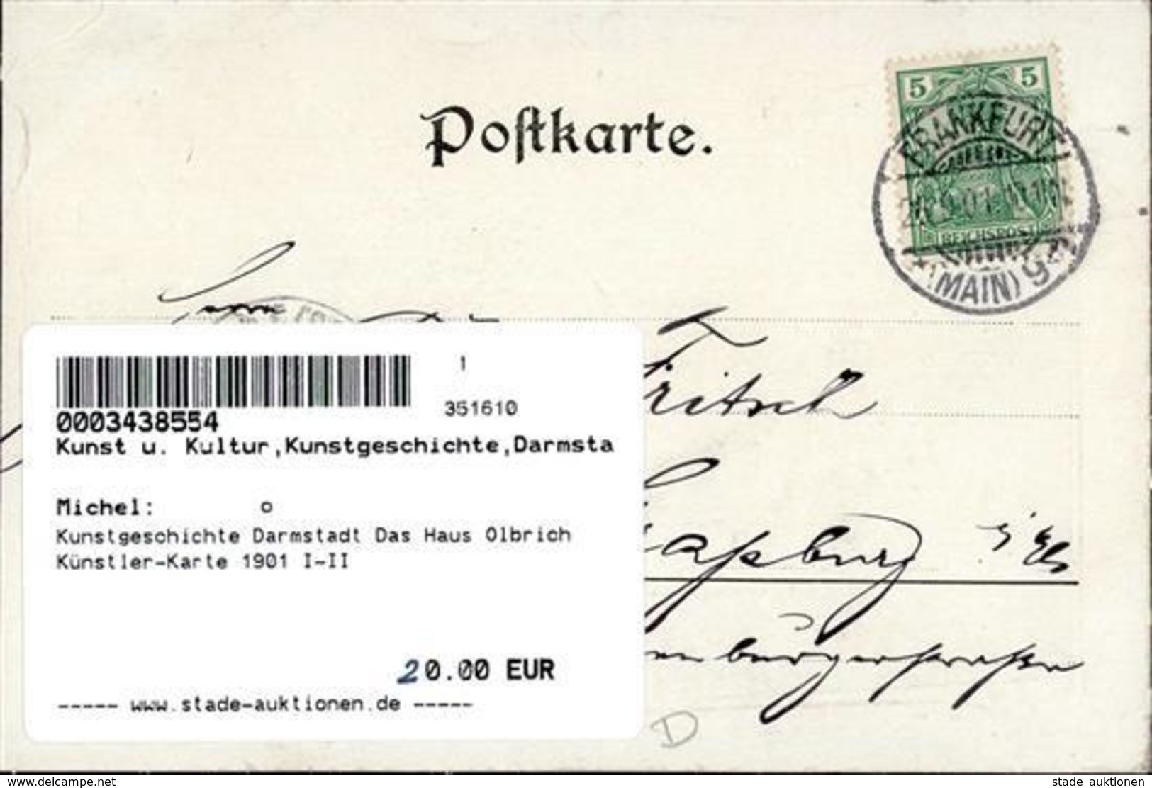 Kunstgeschichte Darmstadt Das Haus Olbrich Künstler-Karte 1901 I-II - Christiansen