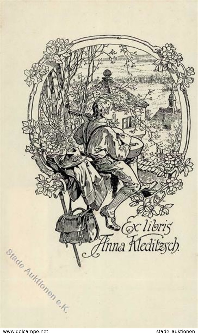 Exlibris Sign. Kleditzsch, Max Künstlerkarte I-II (keine Ak-Einteilung) - Non Classés