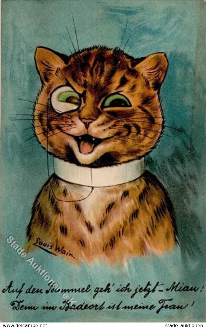 Wain, Louis Katze Personifiziert Künstlerkarte I-II Chat - Wain, Louis