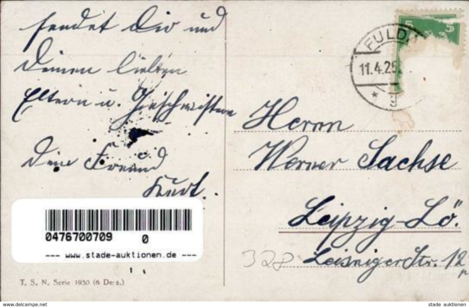 Thiele, Arthur Hasen Personifiziert Hühner Verlag TSN 1930 Künstlerkarte I-II (Marke Teilweise Entfernt) - Thiele, Arthur