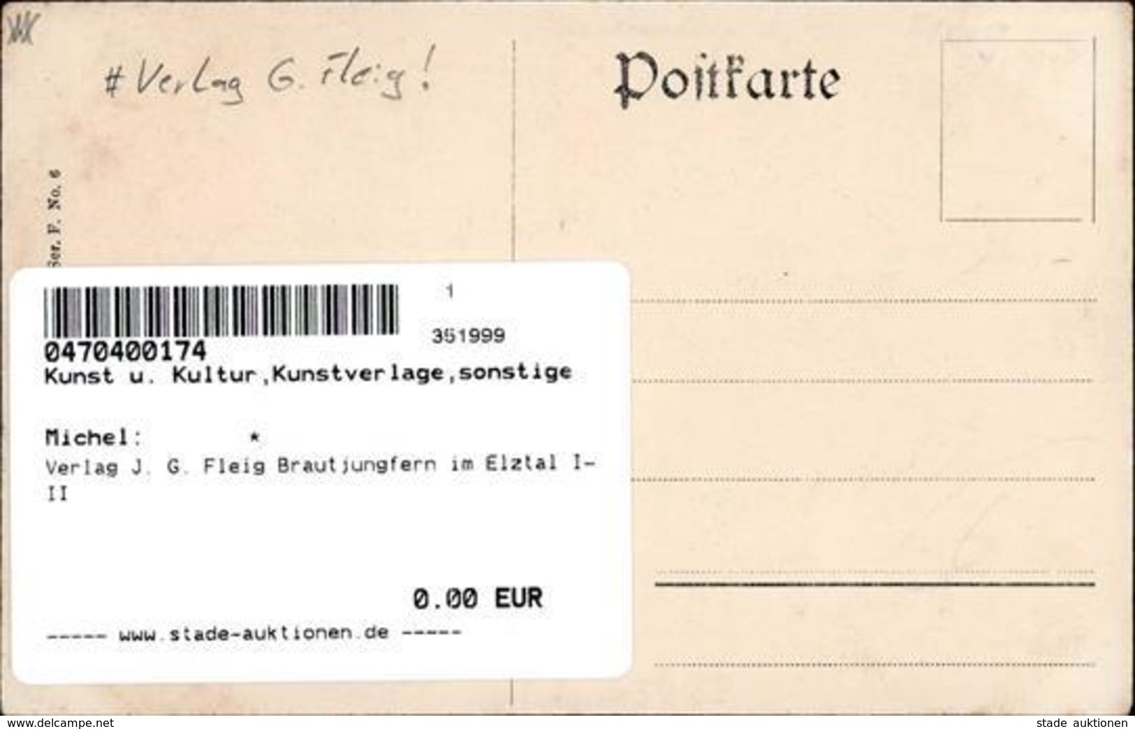 Verlag J. G. Fleig Brautjungfern Im Elztal I-II - Unclassified