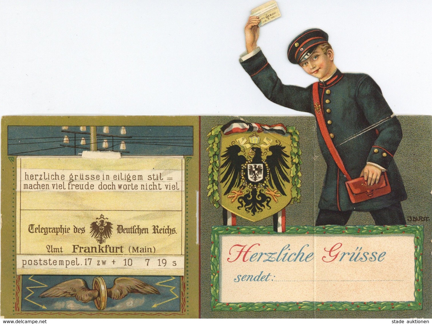 Mechanik-Karte Frankfurt (6000) Klapp-Karte Aufsteller U. Leporello I-II - Unclassified